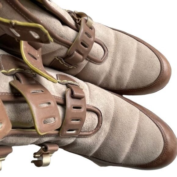 Cole Haan Lania Winter Boots Waterproof Shearling Clasp Leather Nike Air Size 9B - Picture 6 of 14